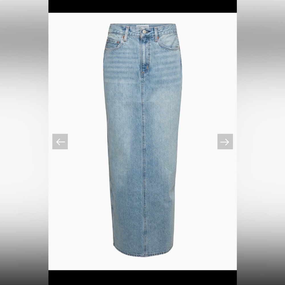 Aritzia Denim Forum The '90s Pencil Maxi Denim‎ Skirt Size 24
